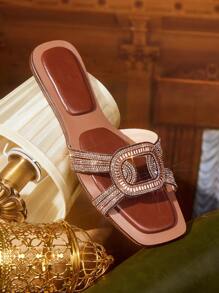 CUCCOO TILAWA 女士水钻装饰休闲平底凉鞋 - 玫瑰金 - 查看 2