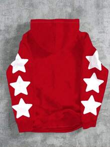 SHEIN Bolty Tween Boys Cartoon Print Casual Thick Long Sleeve Sweatshirt, Suitable For Autumn/Winter - Red - View 2