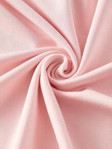 SHEIN MOD 2 Pieces Set: Pink Twist Bandeau Top And Long Midi Skirt - Pink - View 3