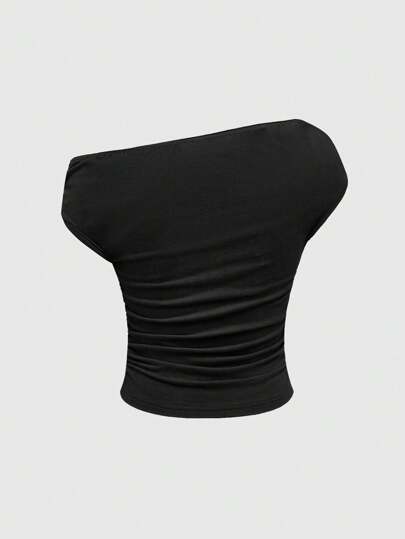 T-shirt femme vintage Y2K à imprimé léopard avec découpe aux épaules et ornements de strass