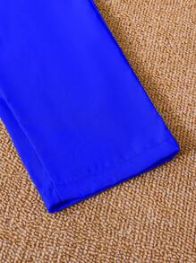 SHEIN Tween Boy Plain Color Tapered Suit Pants - Royal Blue - View 3