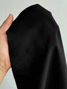 SHEIN Clasi Plus Size Solid Color Short Sleeve Wide Strap Casual Loose Jumpsuit - Black - View 7