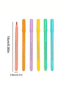 6 sztuk zestawów miękkich pędzelków do zakreślania, zestaw pisaków w odcieniu różu, zakreślacz do kolorowania, długopis do kaligrafii z powrotem do szkoły