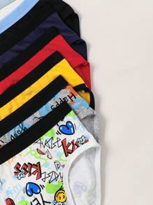 6 件装 男童彩色熊印花纯棉三角内裤，时尚舒适 - 彩色 - 查看 4