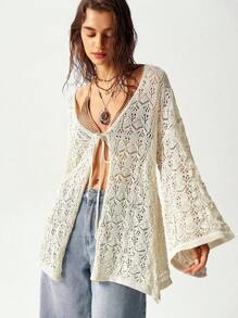 Bohemela 大码休闲开衫，长袖，简约时尚，适合日常穿着