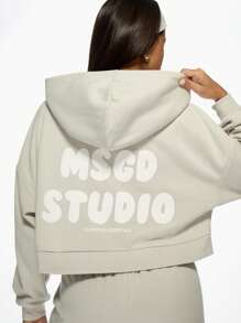 MISSGUIDED Oversized Zip Up Active Hoodie Studio Performance Fitness Workout Sweatshirt Athletic Athleisure Loungewear Gym Fall Winter Sports