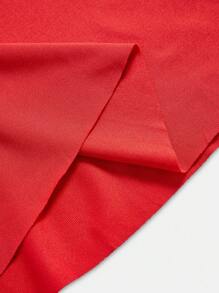 少女服装套装（连衣裙、腰带、手套） - 紅色 - 查看 3