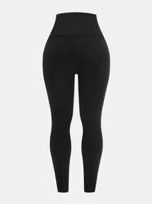 SHEIN Girlism Tween Girl 修身休闲舒适高腰交叉细节运动裤，多件装