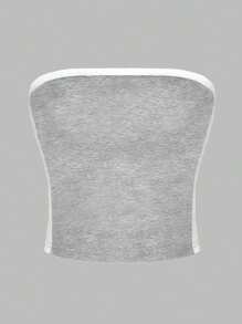 INAWLY Women's Sexy Splicing Bandeau Tube Top For Vacation/Leisure