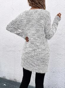 EMERY ROSE Women's Casual Design Cardigan Fall Winter Cloth For Women - Light Grey - View 2