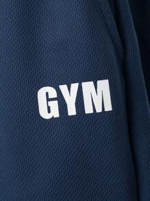 Gym Rark 男士休闲运动短裤，简约风格，适合日常穿着 - 藏蓝色 - 查看 5
