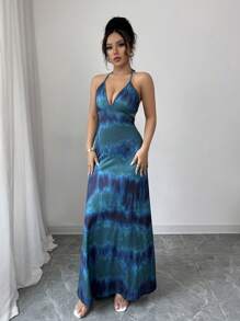 Rafferiza 女士露背系带长款优雅度假连衣裙 - 彩色 - 查看 5