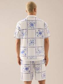Mainfolk 2pcs/Set Young Men's Casual Daily Short Sleeve Woven Shirt ...