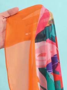 Swim Oasis Conjunto de 2 piezas de talla grande - Traje de baño de una pieza sexy con estampado floral y falda de malla de cintura alta para playa, conjunto elegante de ropa de baño de una pieza para vacaciones de verano