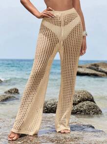 Swim Chiccia 女士纯色简约休闲宽松罩衫外套 - 杏色 - 查看 2