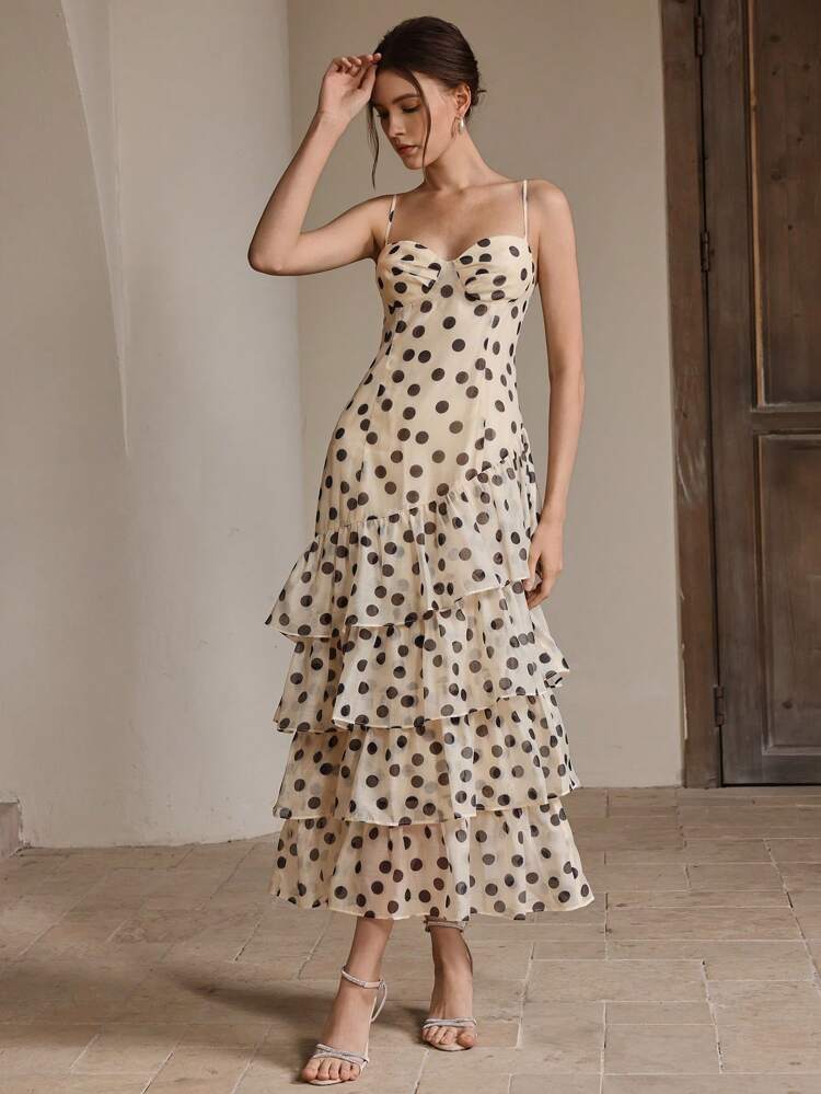 Vestido de tirantes con pantalones tipo patchwork de lunares en estilo vintage para vacaciones en Francia, vestido de verano para playa