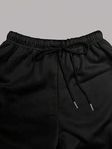 SHEIN Almamuse Quần dài lưng thun co giãn lót nhiệt màu be cho nữ - màu đen - Xem 8