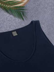 SHEIN VCAY 女式无袖休闲日落棕榈树海滩印花“SUNSET”字母图案迷你连衣裙、度假风格、针织图案印花、女士休闲夏季度假服装、波西米亚海滩度假服装、波西米亚风时尚、节日服装、女士海滩服装、女士夏季服装、毕业服装、女士生日服装、海滩必需品、女士机场服装、7 月 4 日女士服装、俱乐部服装、女士乡村服装、欧洲夏季、茶会礼服、生日礼服、夏季太阳裙、适合外出的女士夏季连衣裙 - 藏蓝色 - 查看 3