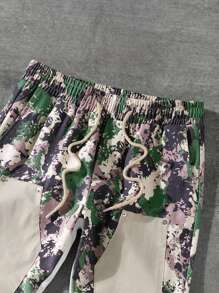 Manfinity EMRG Men's Camo Print Drawstring Waist Casual Pants - Multicolor - View 4