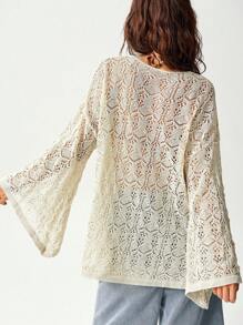 Bohemela 大码休闲开衫，长袖，简约时尚，适合日常穿着