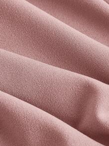 SHEIN MOD 粉色优雅翻领双排扣阔腿连体裤，休闲日常穿着 - 粉色 - 查看 4