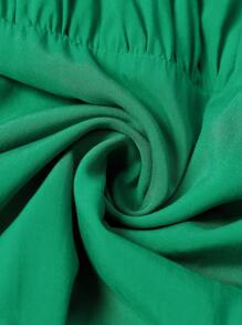 SHEIN LUNE Sea Dress Western Boho Women Short Dresses St Patrick Day Green Ruffle Sleeves Tiered Holiday Ladies Short Dress - Green - View 6
