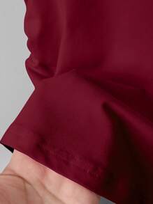 INAWLY Camiseta informal de mujer con plisado y estampado de lazo, minimalista - Multicolor - Ver 3