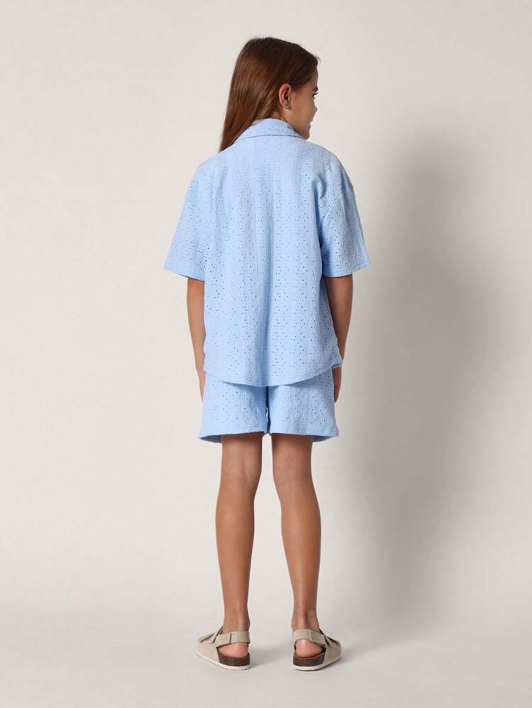 Broderie Anglaise Boxy Shirt Shorts Co-Ords