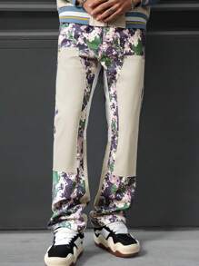 Manfinity EMRG Men's Camo Print Drawstring Waist Casual Pants - Multicolor - View 3