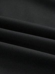 Maweii Women Plus Size Spring Summer Casual Elegant Solid Color Leopard Print Splicing Simple Daily Ruched Waistline Ruffle Hem Lantern Flower Bud HemSleeveless Tank Long Dress - Black - View 7