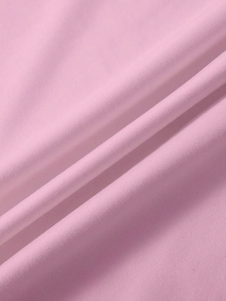 INAWLY Women Short Sleeve T-Shirt, Simple Fashion Casual Everyday Wear - Pink - View 5