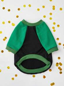 PETSIN 1 Pc St. Patrick's Day Clover & Letter Pattern Pet Sweatshirt In Green - Multicolor - View 4