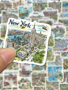 50 miếng dán bản đồ du lịch vẽ tay: Hoạt hình, Không thấm nước, Tự dính, Có thể tái sử dụng, Phong cách minh họa, Hình dạng bất đối xứng cho chai nước, Máy tính xách tay, Sổ lưu niệm, Vali, Điện thoại, Cản, Đồ trang trí xe hơi Bác sĩ Y tá Sinh viên Giải phẫu Quà tặng tốt nghiệp, Sổ tay tự làm, Phụ kiện trang trí nhật ký - Nhiều màu - Xem 4
