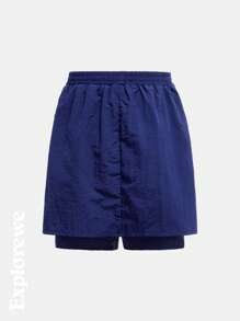 SHEIN Tween 女童腰带扣设计防水短款运动裙