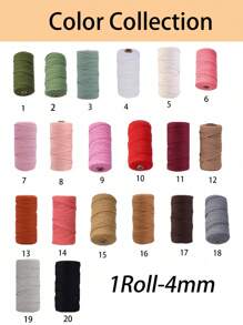 4mm*100m Macrame Rope, Premium Macrame Cord,Thick Natural Thread, Multi-Strand Synthetic Braided Rope,4 Ply Macrame Rope For Wall Hangings Decor, Plant Hangers, Crafts,Bags, DIY, Home Decorations, Gift Wrapping,Beige No. 5 Is Available In 1/2/3/4mm