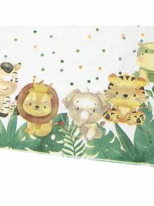 SHEIN 20-Piece Animal Kingdom Themed Disposable Napkins - 2-Ply, Perfect For Parties & Gatherings, All Seasons,Christmas - Multicolor - View 6