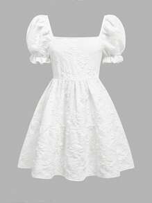 Tween Girl Woven Colorblock Sleeveless Dress With Giant Bow