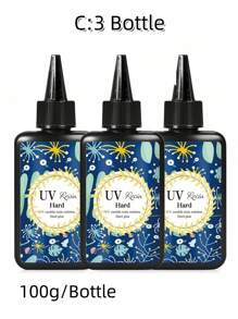 400g Resina epóxica UV de alta transparencia para hacer manualidades y joyería DIY, adhesivo UV de curado rápido - transparente - Ver 9