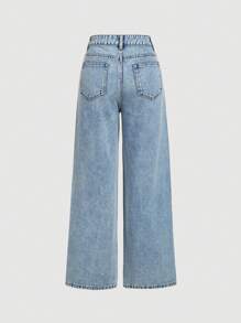 SHEIN MOD Women's Casual Everyday Regular Fit Jeans,Jeans Women Baggy Jeans Women, Cowgirl For Women, St Patrick Day, Streetwear For Women,Sparkly Baggy Jeans,Prom Pants, Wide Leg Pants, Fall Women Jeans