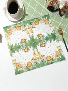 SHEIN 20-Piece Animal Kingdom Themed Disposable Napkins - 2-Ply, Perfect For Parties & Gatherings, All Seasons,Christmas - Multicolor - View 2