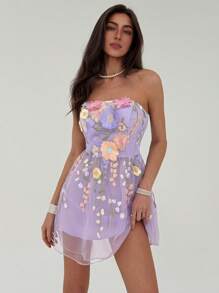 Aloruh Women Mid-Length Casual Dress, Stylish And Practical For Everyday Wear,Lavender Dress - Purple - View 7