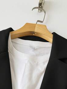 Regalyn Chaqueta de traje de mujer de manga larga con cuello de solapa, de tela tejida, con estampado de rayas y empalmes, ideal para primavera y verano. Es elegante y casual, cómoda de llevar y se adapta a cualquier silueta.