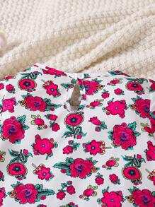 女童纯色拼接长袖休闲连衣裙