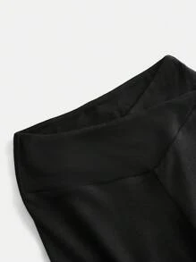 SHEIN Girlism Tween Girl 修身休闲舒适高腰交叉细节运动裤，多件装