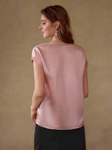 MOTF PREMIUM 圆形蝙蝠袖衬衫 - 粉色 - 查看 5