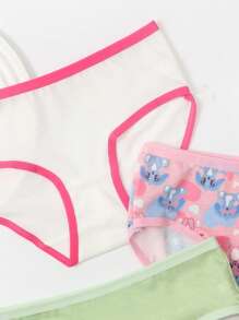Young Girl Print Simple Briefs, Casual Everyday Wear - Multicolor - View 4
