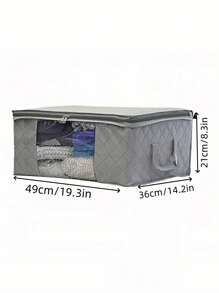 3 piezas Bolsas/Cajas de almacenamiento grandes, organizador de armario plegable con asa, tela gruesa, apto para ropa, mantas, edredones, sábanas, almohadas y juguetes, ahorrador de espacio a prueba de polillas; decoraciones Decoración de festival Decoración de habitación Decoración del hogar Decoración del dormitorio