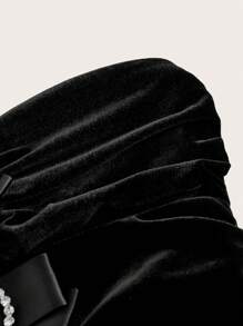 Poéselle 女士针织镂空休闲无袖短款上衣，时尚日常穿着，情人节上衣， - 黑色 - 查看 3