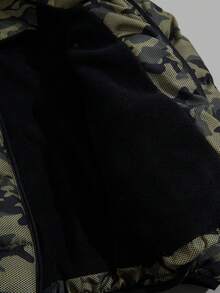 RueChic Tween Boy Camouflage Print Hooded Winter Jacket