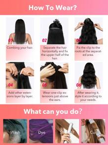 Seamless Clip Ins 7PCS Seamless PU Clip In Human Hair Extensions 100% Real Human Hair 14-22 Inch Balayage Ombre Blonde Color Skin Weft Remy Hair Extensions 110G With Clip Halloween Costumes - S3/8/613 - View 3